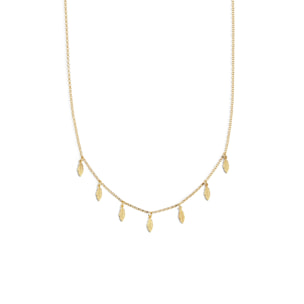 Collar Mini Leaves Baño Oro