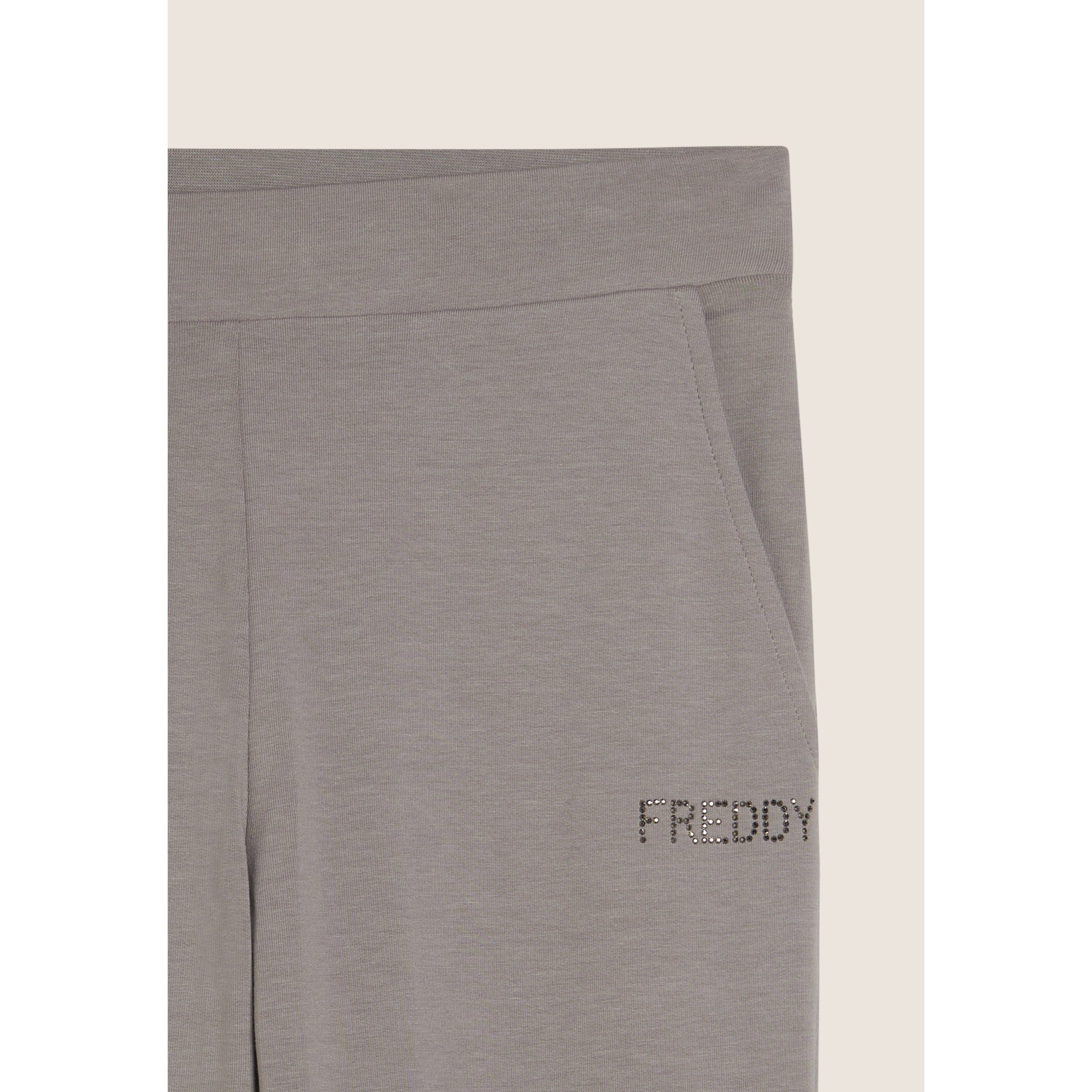 Pantaloni Sportivi Cropped con risvolto e strass FREDDY