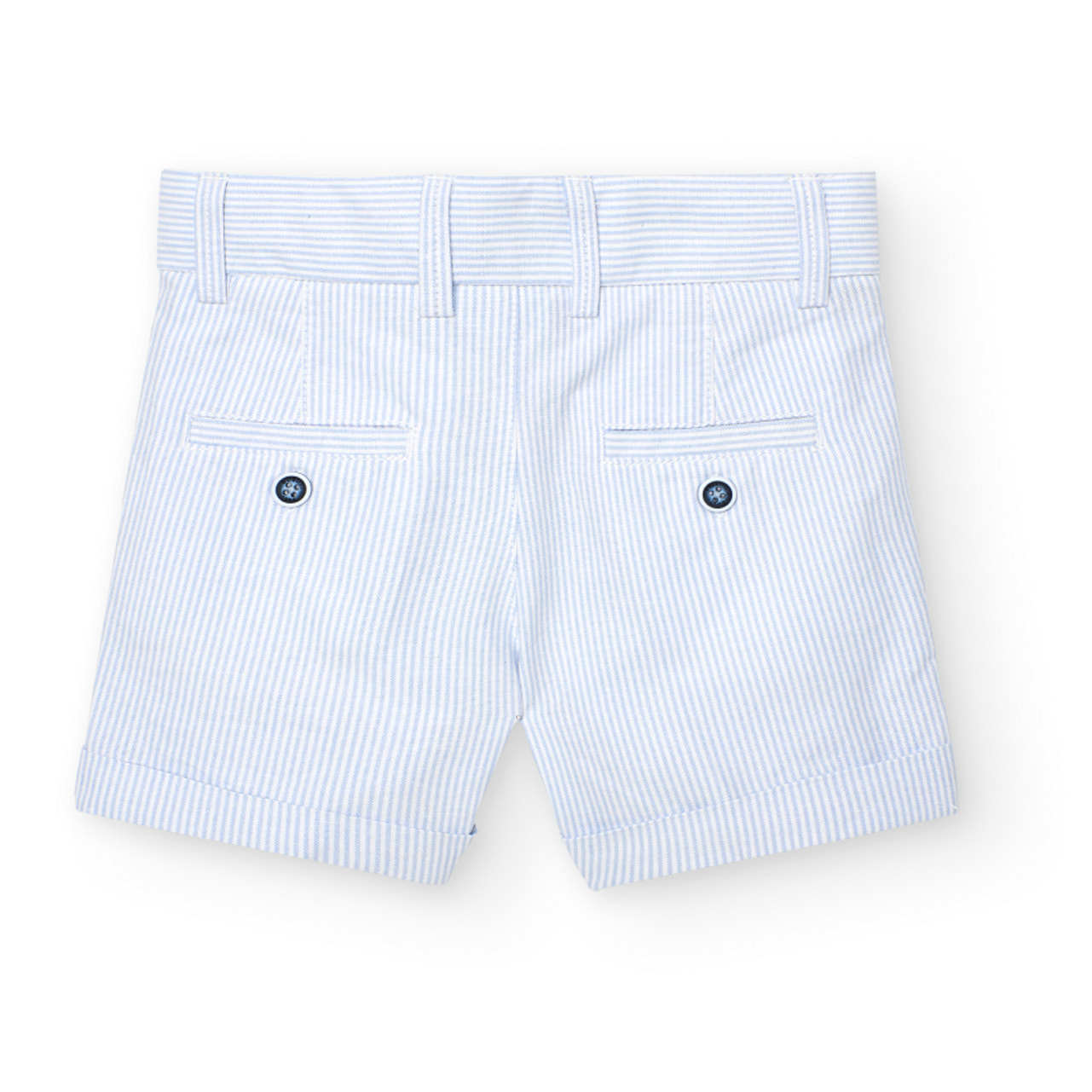 Bermudas oxford niño, estampado de rayas, azul claro