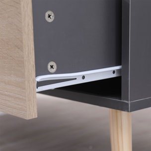 Table basse avec tiroir style scandinave grise FREJA