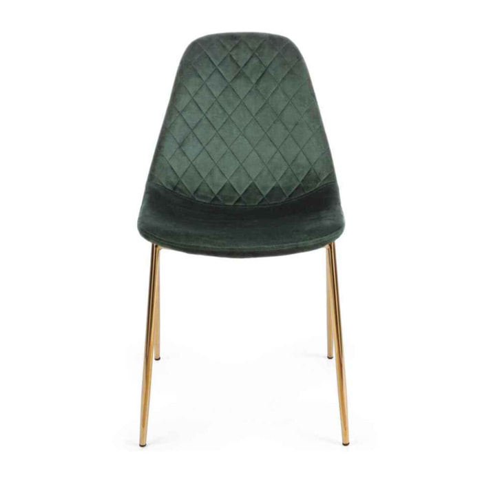 Set di 4 sedie TERRY in velluto verde