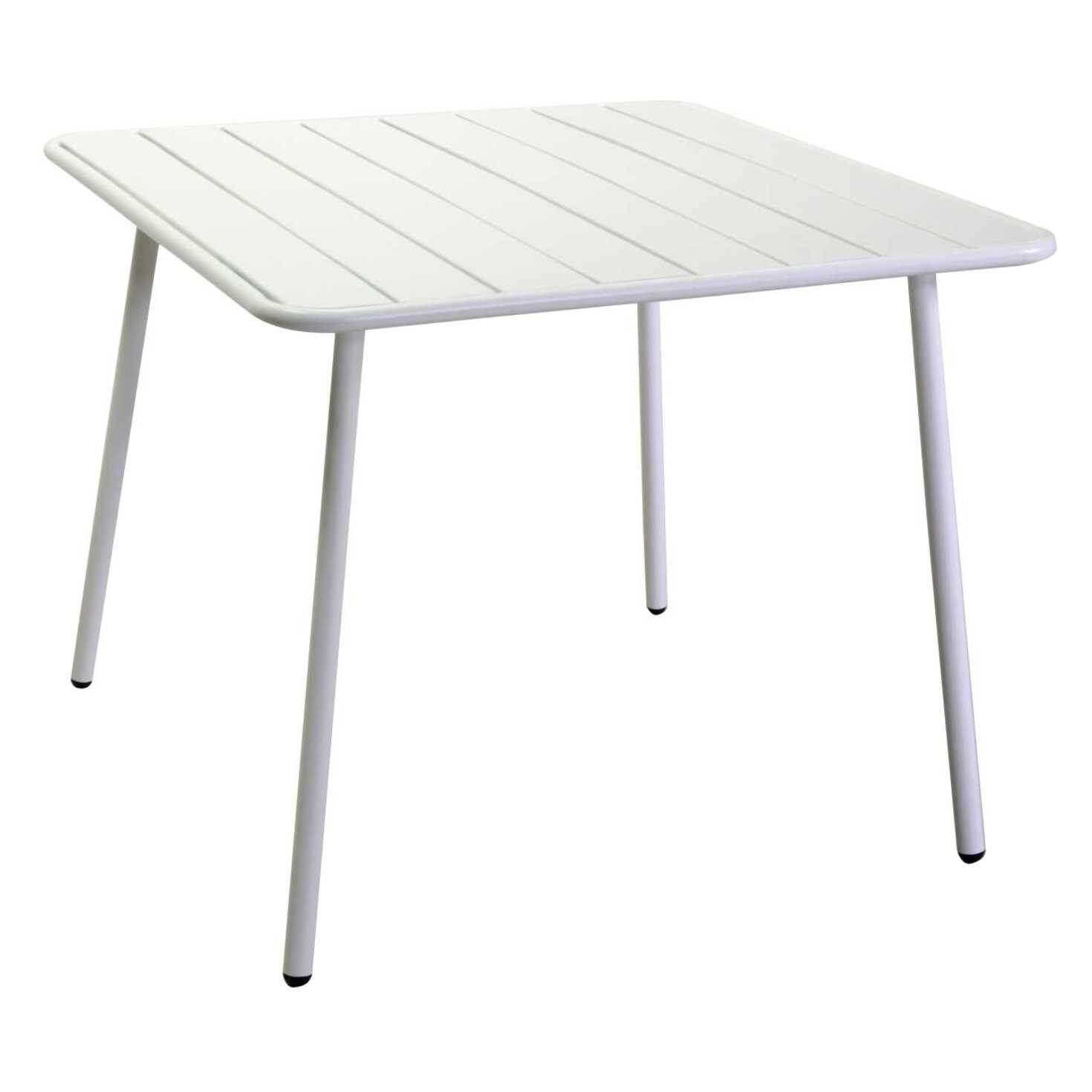 Tavolo Rovigo Vacchetti in metallo bianco quadro cm80x80h72