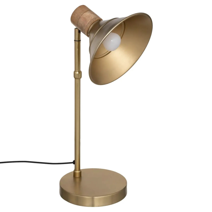 Lampe "Bota" - métal et marbre - doré - H45 cm