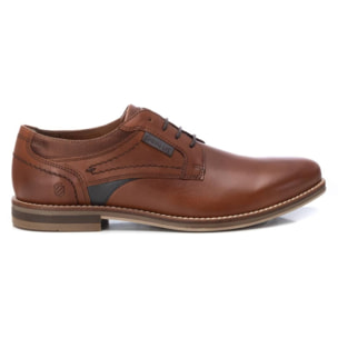 Zapato blucher/derby de piel camel