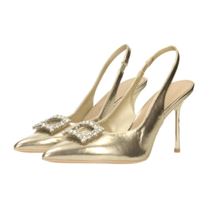 Décolleté sling back Donna Tata Italia Dorato