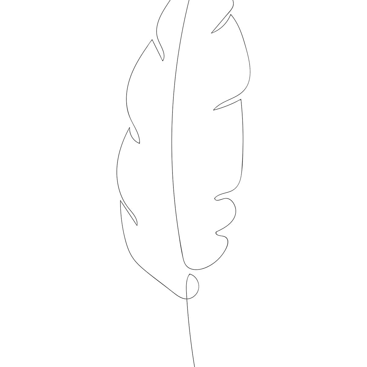 Tableau plume en croquis Toile imprimée