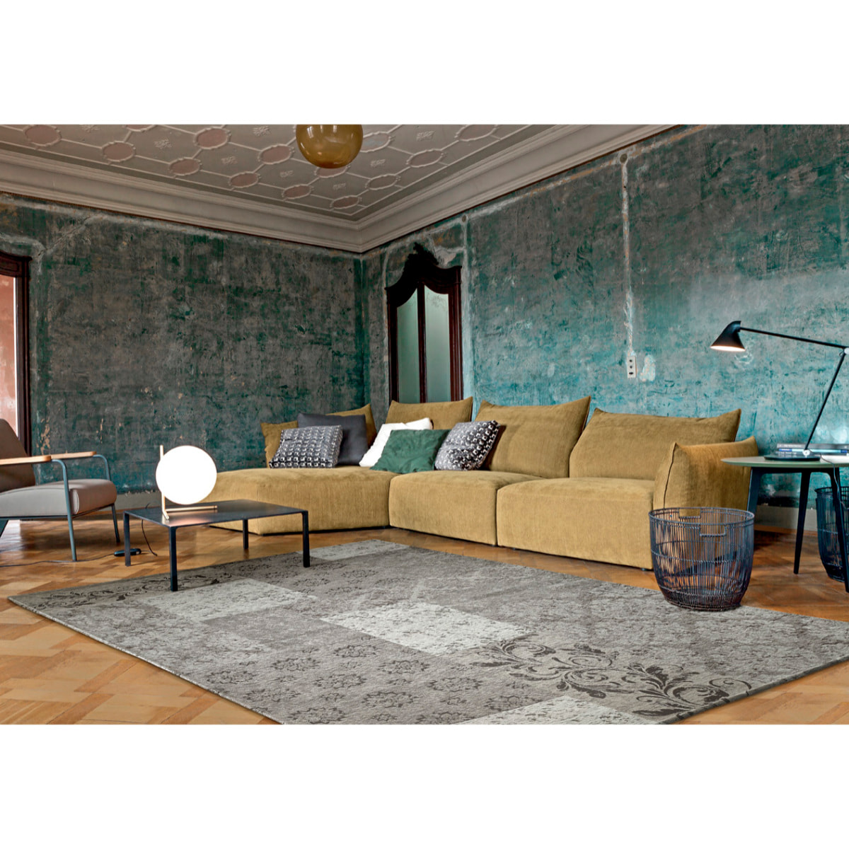 Tappeto Sala Soggiorno Classico Argento