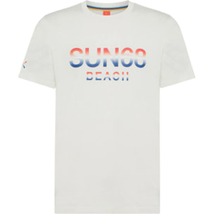 T-Shirt Sun68 T34141 Beach Big Logo Uomo