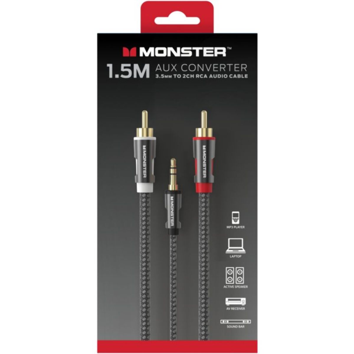 Câble Jack/RCA MONSTERCABLE 3.5MM/2 RCA 1.5M