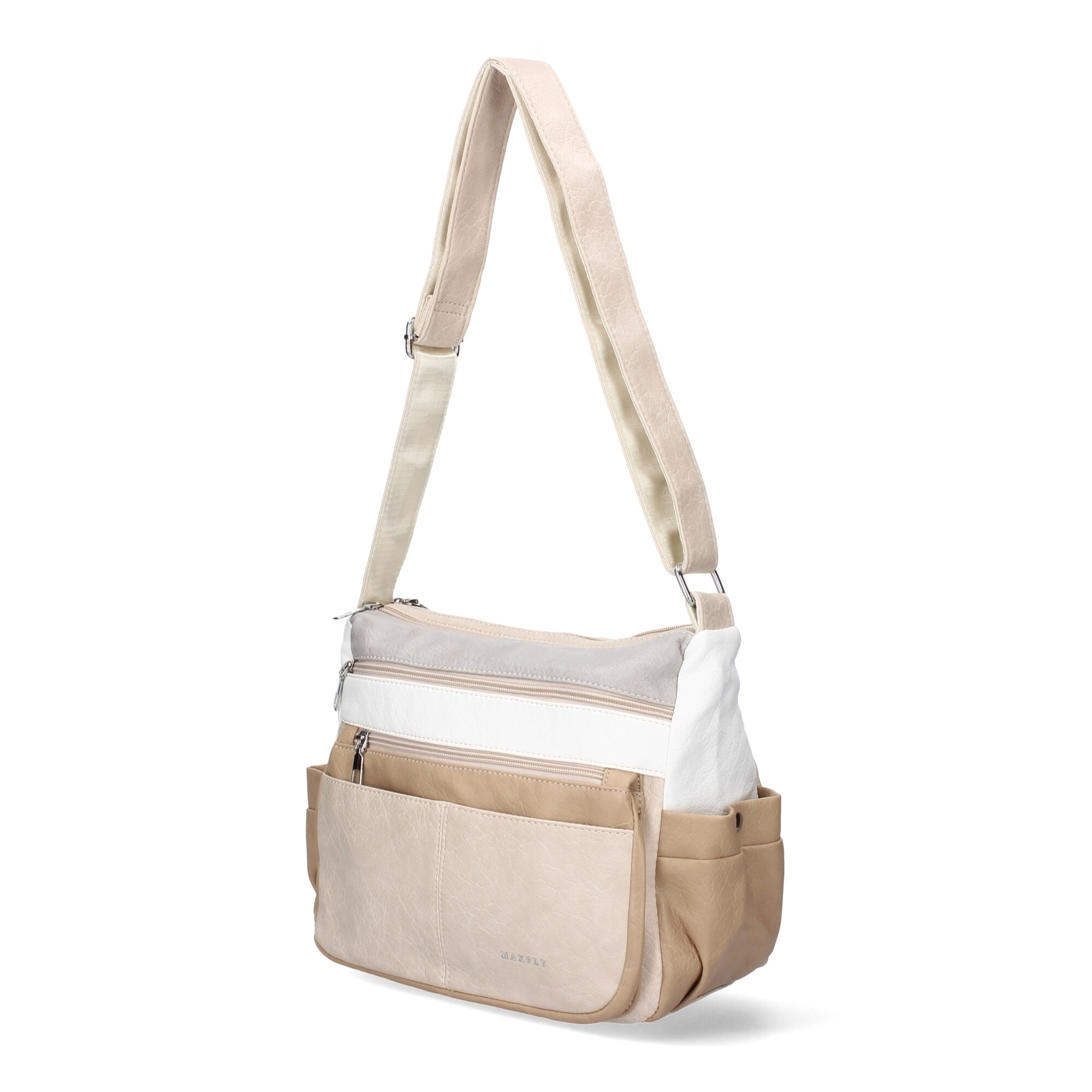 Bandolera de Mujer diseño moderno cuenta con dos compartimentos principales