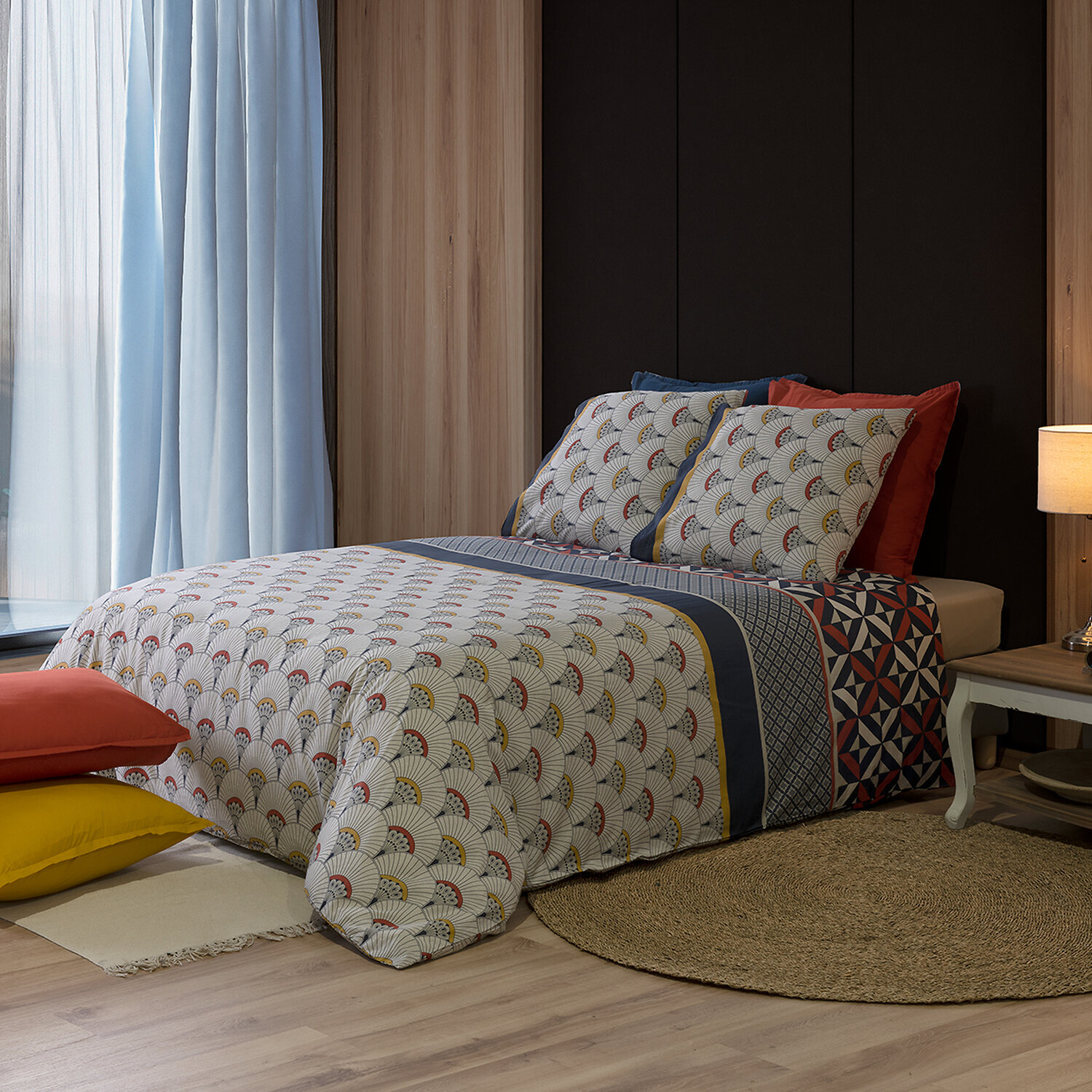 Parure housse de couette 100% coton 57fils panka