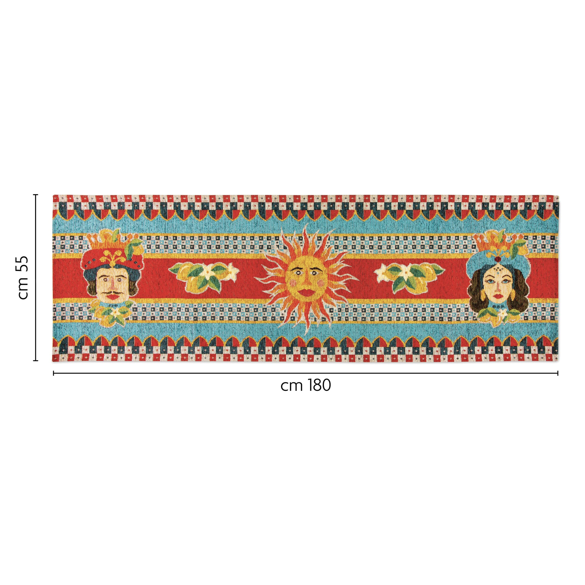 Tappeto Excelsa Sicilian Rhapsody in poliestere 55x180 cm multicolore