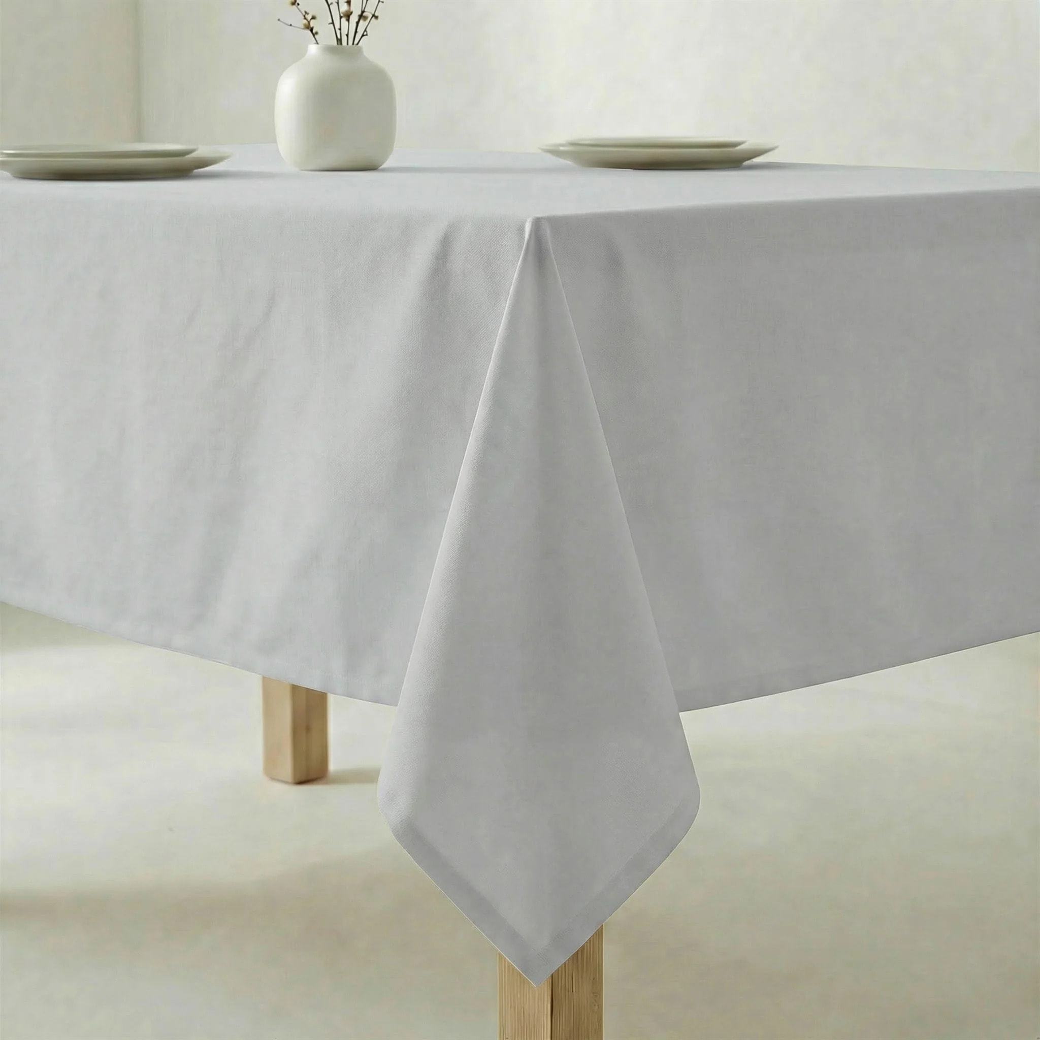 Nappe antitache au toucher tissu imperméable GRIS PIERRE