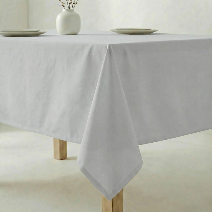Nappe antitache au toucher tissu imperméable GRIS PIERRE