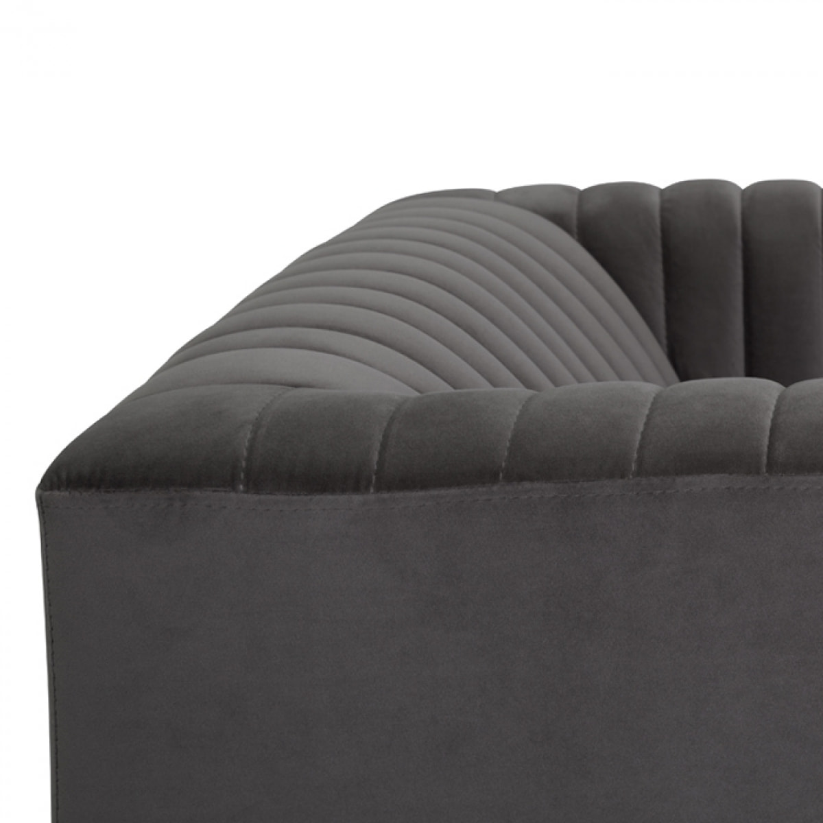 Fauteuil en velours gris - Gatsby