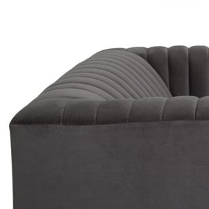 Fauteuil en velours gris - Gatsby
