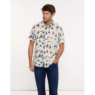 Camisa Manga Corta Blanca - Seaships