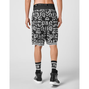PHILIPP PLEIN Basket Jogging Shorts Gothic Plein