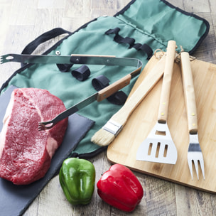 Ustensile Barbecue - COOK CONCEPT - Pratique - Gain de place - Noir et Marron