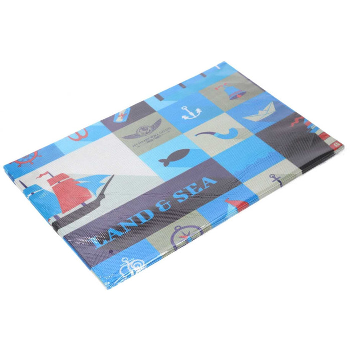 Tovaglietta in plastica mare blu rettangolare cm45x30