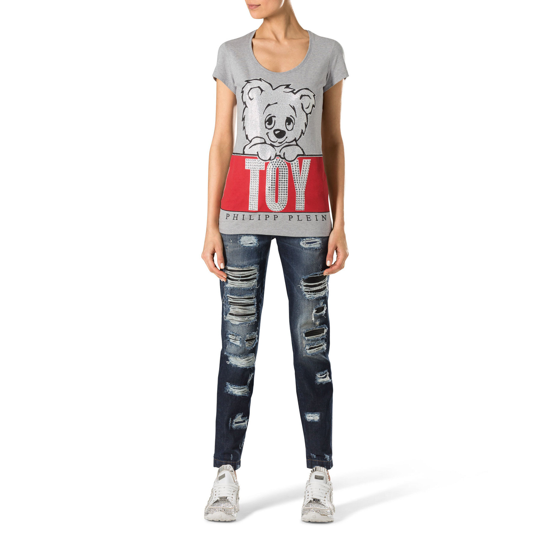 PHILIPP PLEIN boyfriend denim "lot to do"