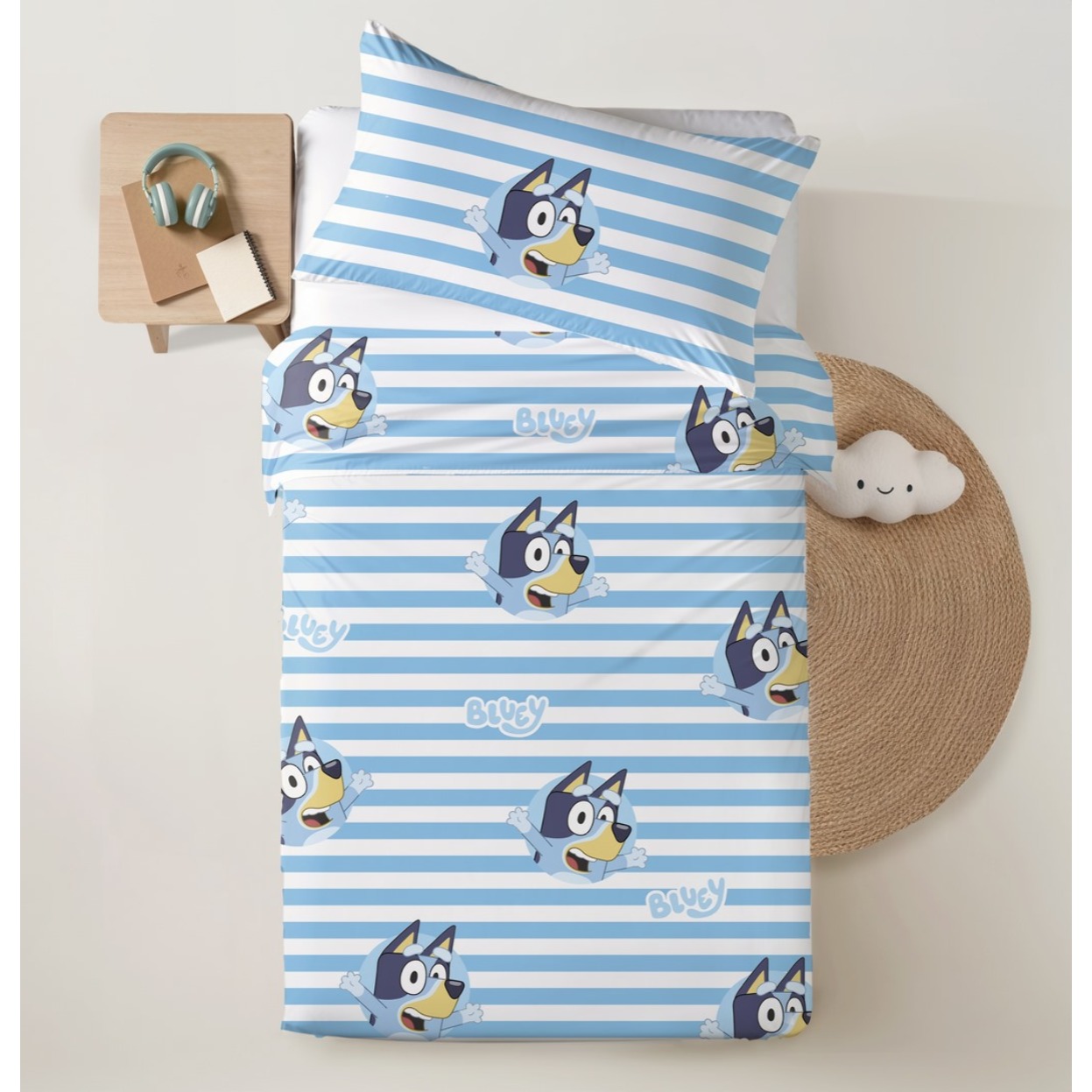 Sábana encimera BLUEY + funda almohada 45x125