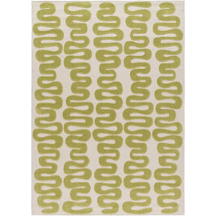 FLASHY Alfombra moderna de pelo corto verde, varias medidas disponibles.