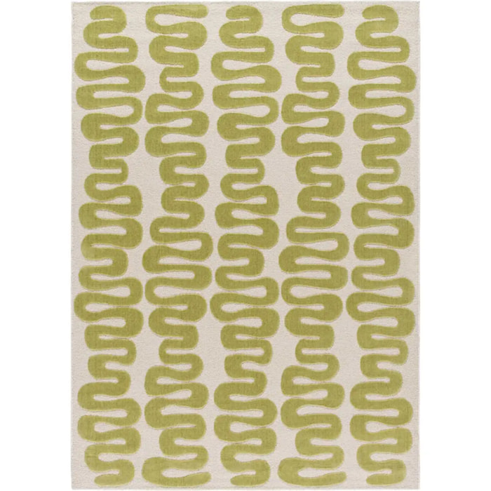 FLASHY Alfombra moderna de pelo corto verde, varias medidas disponibles.