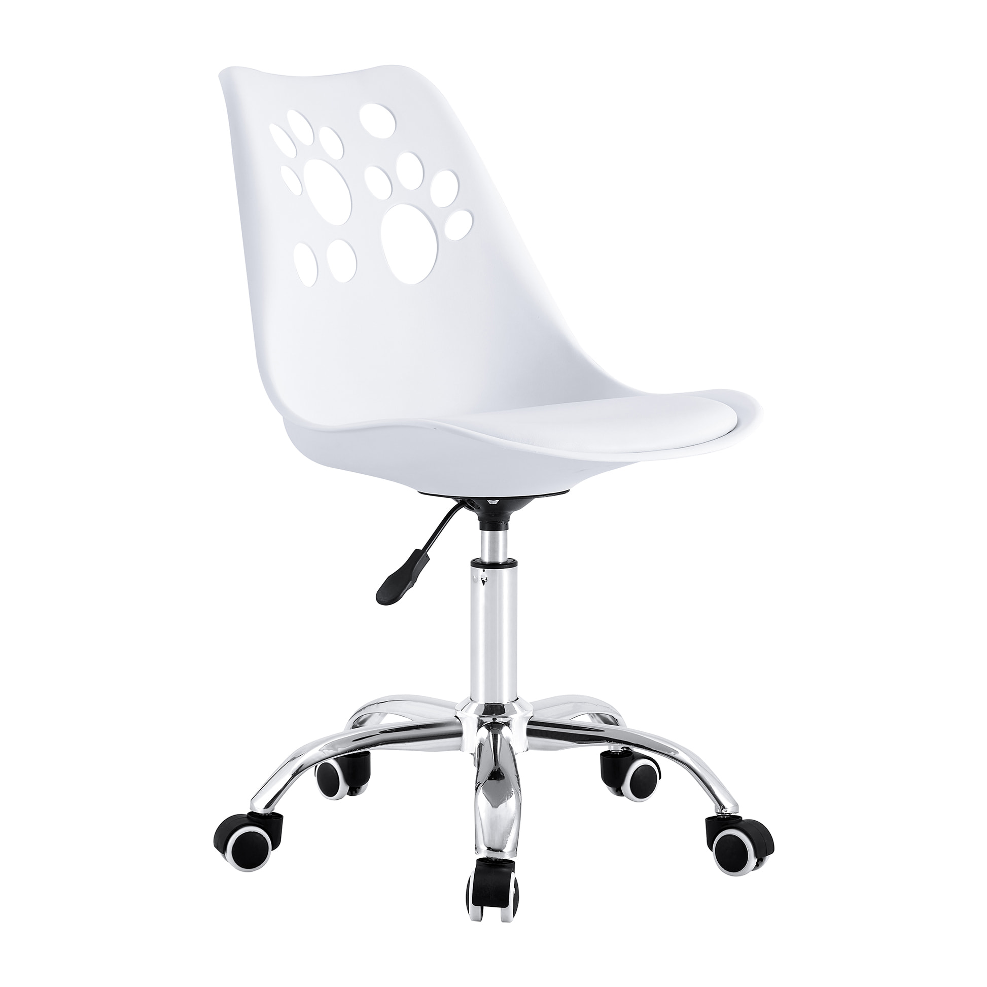 Set Da 4, Sedia Samira In Polipropile BiancoCon Cuscino per soggiorno, cucina e arredo bar