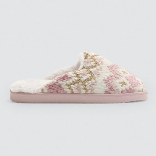 Ciabatte da casa con stampa etnica