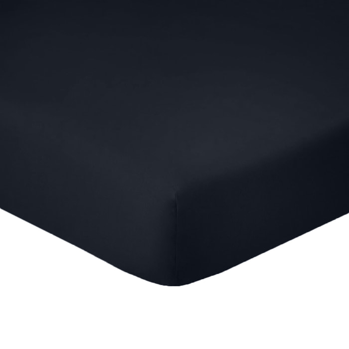 Drap housse - bonnet 28cm 100% coton 57fils noir