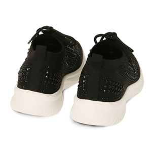 Slip-on nere con strass