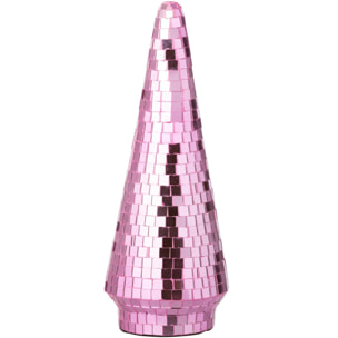 J-Line décoration Arbre Miroir - verre - rose - large