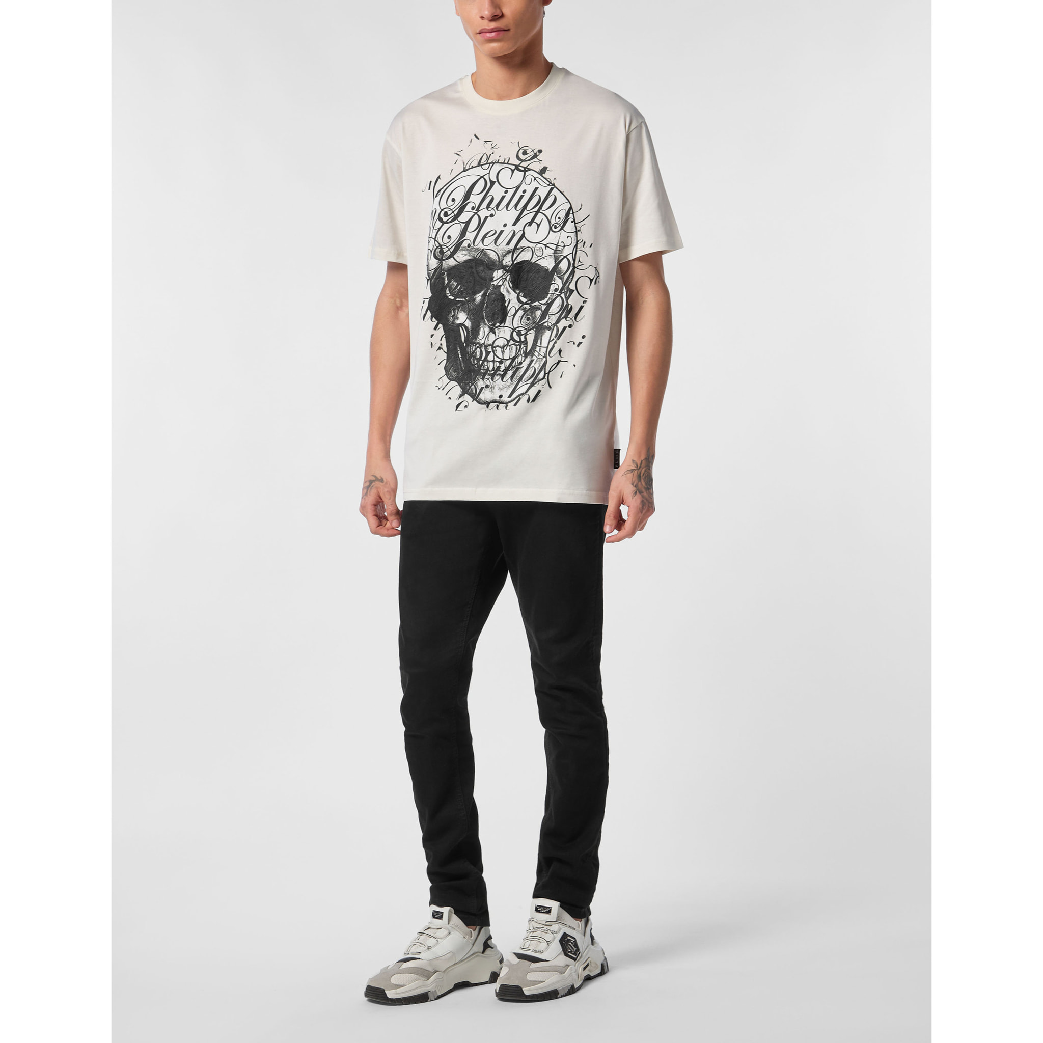 PHILIPP PLEIN Maglietta a girocollo COURSIVE