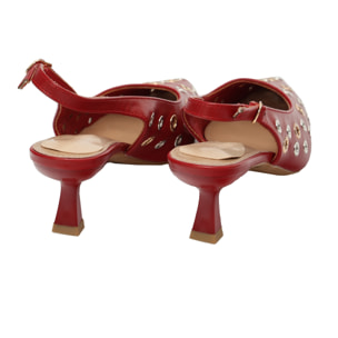 Decolletè borchie - tacco7,0 cm