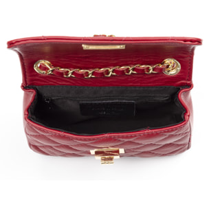 Amaro borsa a tracolla Donna. Pelle autentica Sauvage Trapuntata.