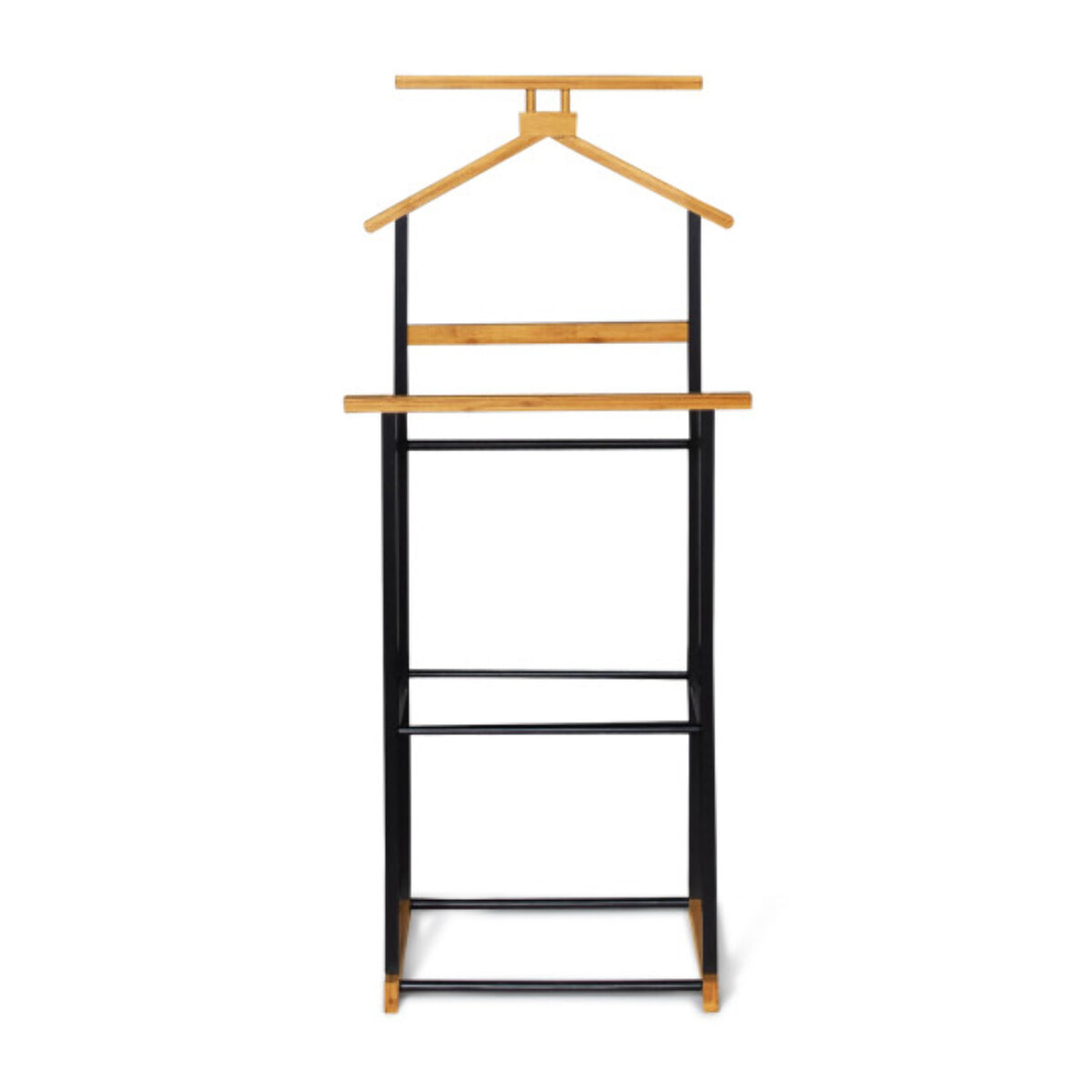 Valet de chambre double portant naturel et noir