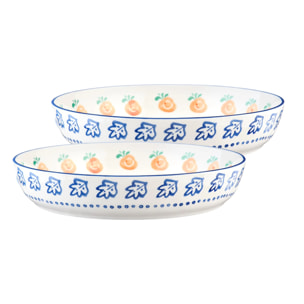 Corbeille à fruits NAPOLI Ø25,5cm - 2 pièces - Agrume