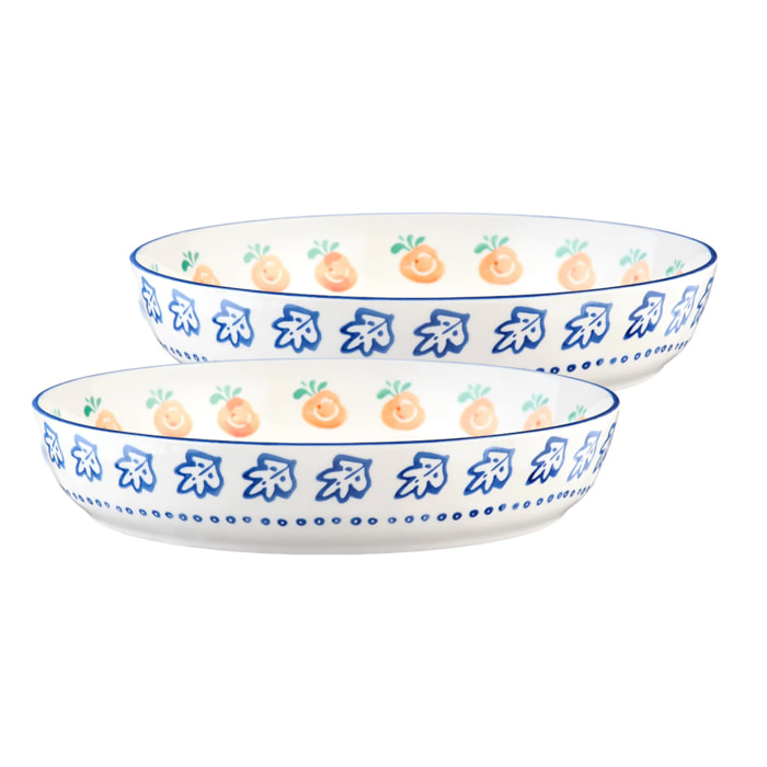 Corbeille à fruits NAPOLI Ø25,5cm - 2 pièces - Agrume