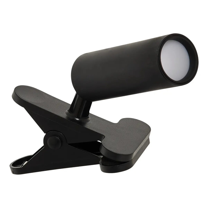 Lampe LED clipsable USB Noir 12x8x20 cm