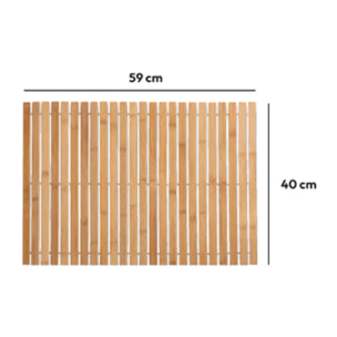 Caillebotis à rouler 40x60 cm Bambou