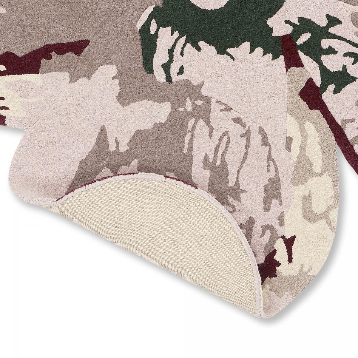 Tapis salon et chambre fait à la main en laine motif floral CHICDOUV