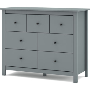Commode 7 tiroirs en bois massif - MACHA