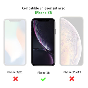 Coque iPhone XR Antichoc Silicone + 2 Vitres en verre trempé Protection écran