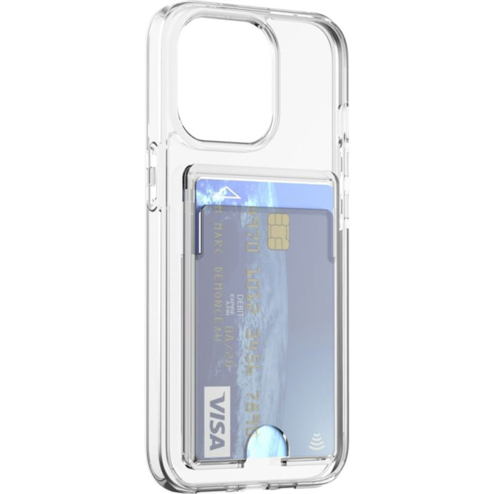 Coque BIGBEN CONNECTED iPhone 14 Pro transparent porte-cartes