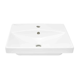 Brevis Lavabo suspendu avec trou pour robinetterie au milieu, 50,5x40x14cm (SATBRE5040S)