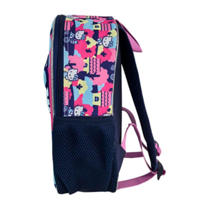 Hello Kitty Mochila Preescolar 3D. Bolsillo lateral. Espaldera acolchada.