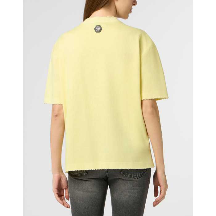 PHILIPP PLEIN Washed Man Fit T-Shirt Cannes Tennis Club