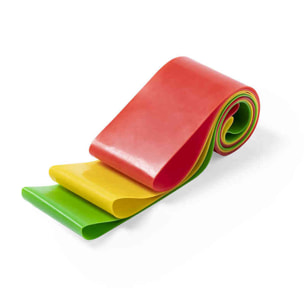 Bork, set di 3 bande elastiche per il fitness. Include borsa da trasporto.