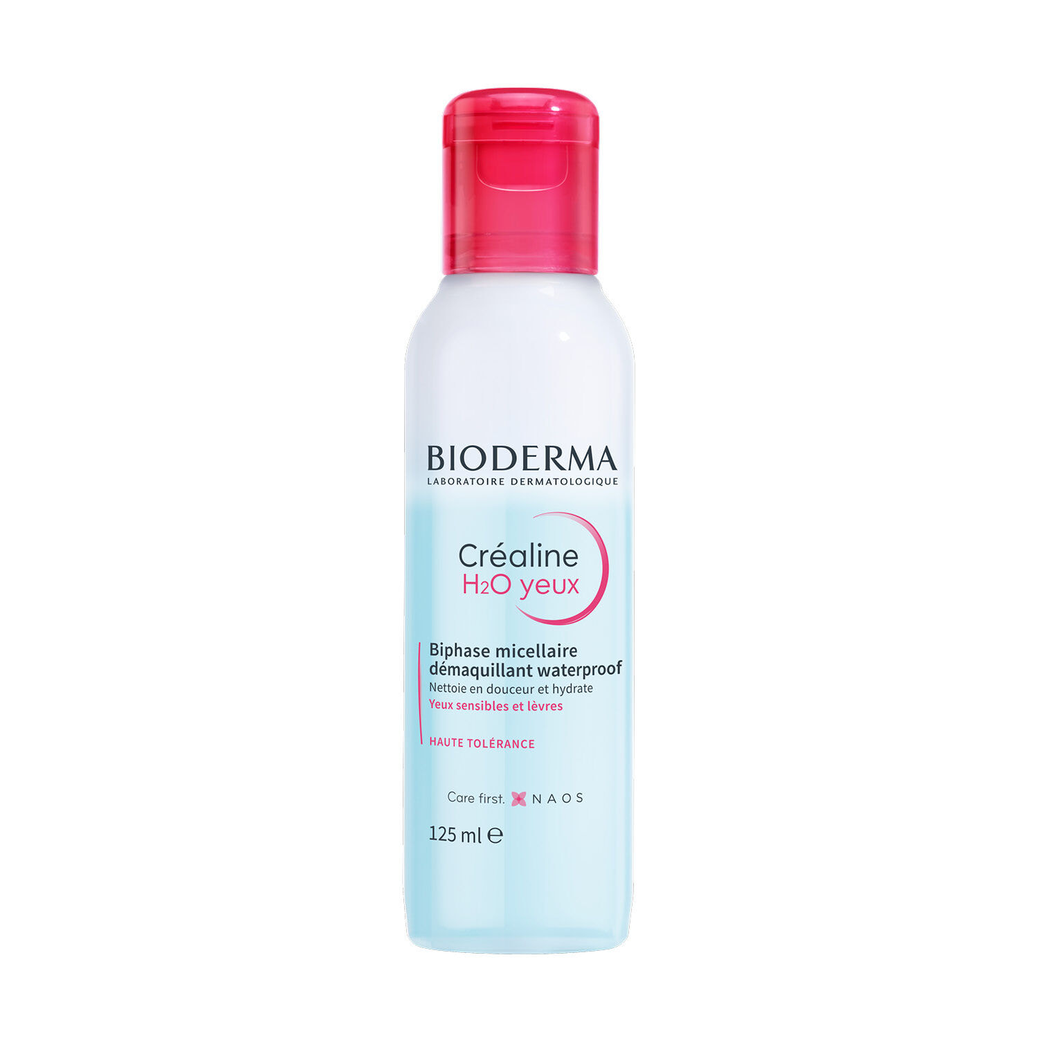 Créaline H2O - Démaquillant Waterproof Biphase Micellaire - Yeux Sensibles et Lèvres -  125ml